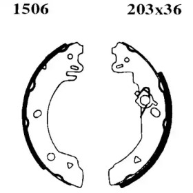 Комлект тормозных накладок (BSF: 01506)