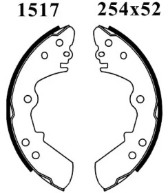 Комлект тормозных накладок (BSF: 01517)