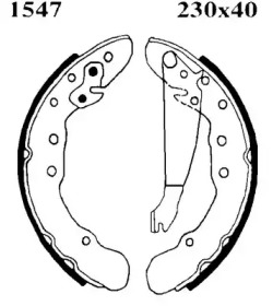 Комлект тормозных накладок (BSF: 01547)