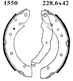Комлект тормозных накладок (BSF: 01550)