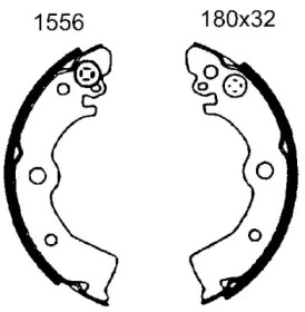 Комлект тормозных накладок (BSF: 01556)