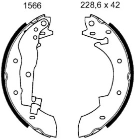 Комлект тормозных накладок (BSF: 01566)