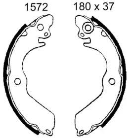 Комлект тормозных накладок (BSF: 01572)