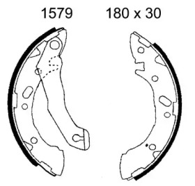 Комлект тормозных накладок (BSF: 01579)