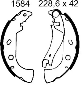 Комлект тормозных накладок (BSF: 01584)
