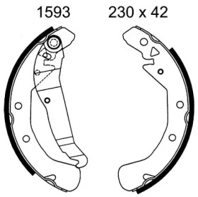 Комлект тормозных накладок (BSF: 01593)