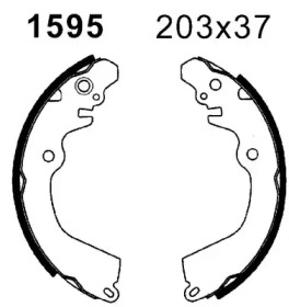 Комлект тормозных накладок (BSF: 01595)