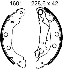 Комлект тормозных накладок (BSF: 01601)