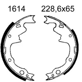 Комлект тормозных накладок (BSF: 01614)