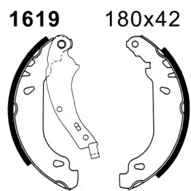 Комлект тормозных накладок (BSF: 01619)
