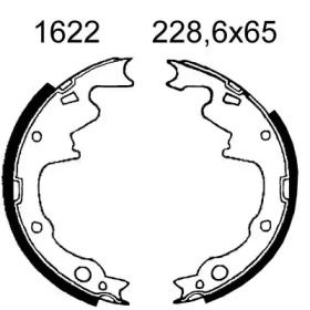 Комлект тормозных накладок (BSF: 01622)