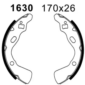 Комлект тормозных накладок (BSF: 01630)