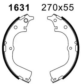 Комлект тормозных накладок (BSF: 01631)