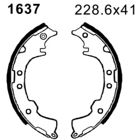 Комлект тормозных накладок (BSF: 01637)