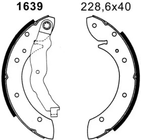 Комлект тормозных накладок (BSF: 01639)