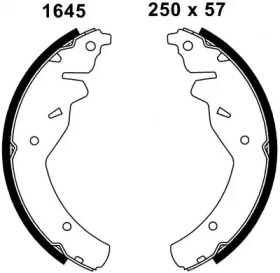 Комлект тормозных накладок (BSF: 01645)