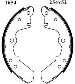 Комлект тормозных накладок (BSF: 01654)