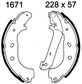 Комлект тормозных накладок (BSF: 01671)