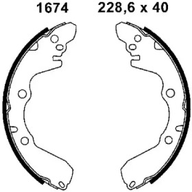 Комлект тормозных накладок (BSF: 01674)