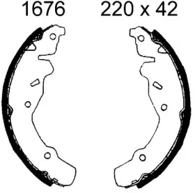 Комлект тормозных накладок (BSF: 01676)