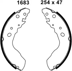 Комлект тормозных накладок (BSF: 01683)