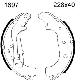Комлект тормозных накладок (BSF: 01697)