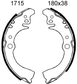 Комлект тормозных накладок (BSF: 01715)