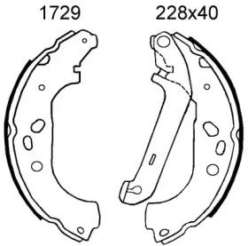 Комлект тормозных накладок (BSF: 01729)