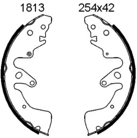 Комлект тормозных накладок (BSF: 01813)