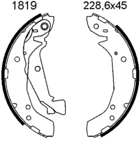 Комлект тормозных накладок (BSF: 01819)