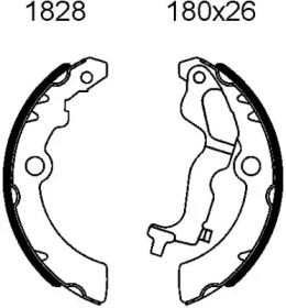 Комлект тормозных накладок (BSF: 01828)
