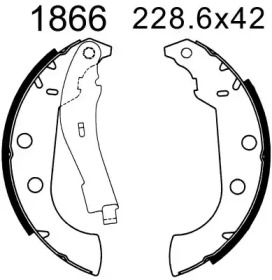 Комлект тормозных накладок (BSF: 01866)