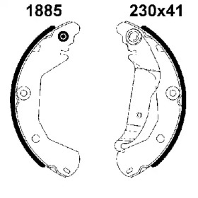 Комлект тормозных накладок (BSF: 01885)