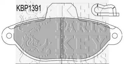 Комплект тормозных колодок (KEY PARTS: KBP1391)