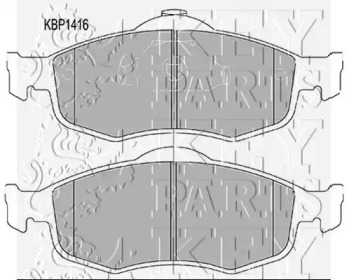 Комплект тормозных колодок (KEY PARTS: KBP1416)