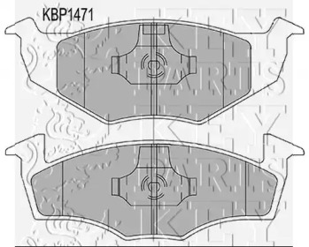 Комплект тормозных колодок (KEY PARTS: KBP1471)