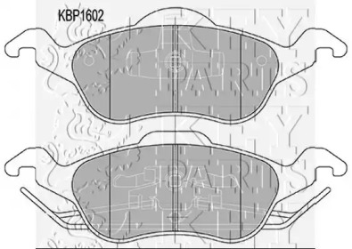 Комплект тормозных колодок (KEY PARTS: KBP1602)