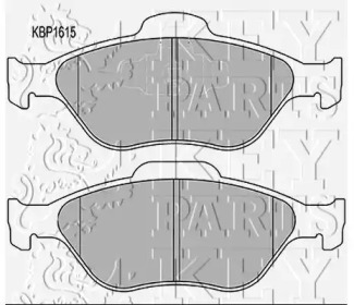 Комплект тормозных колодок (KEY PARTS: KBP1615)