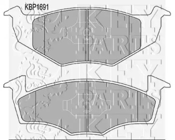 Комплект тормозных колодок (KEY PARTS: KBP1691)