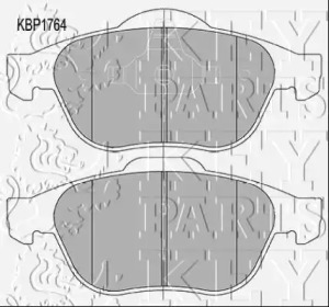 Комплект тормозных колодок (KEY PARTS: KBP1764)