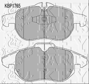 Комплект тормозных колодок (KEY PARTS: KBP1765)