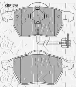 Комплект тормозных колодок (KEY PARTS: KBP1766)