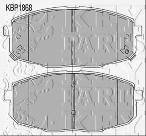 Комплект тормозных колодок (KEY PARTS: KBP1868)