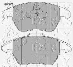 Комплект тормозных колодок (KEY PARTS: KBP1876)