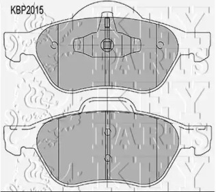 Комплект тормозных колодок (KEY PARTS: KBP2015)