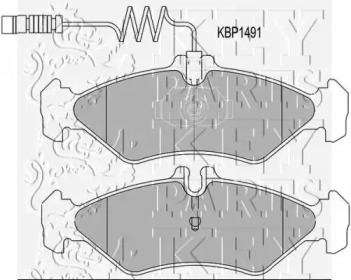 Комплект тормозных колодок (KEY PARTS: KBP1491)