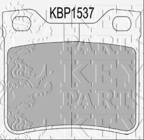 Комплект тормозных колодок (KEY PARTS: KBP1537)