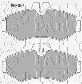 Комплект тормозных колодок (KEY PARTS: KBP1667)