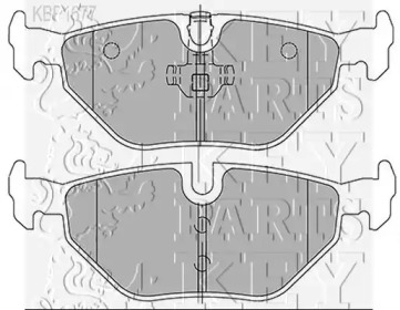 Комплект тормозных колодок (KEY PARTS: KBP1677)
