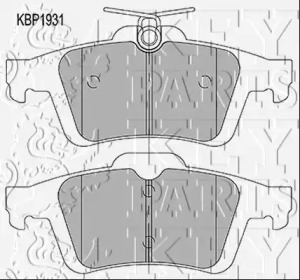 Комплект тормозных колодок (KEY PARTS: KBP1931)